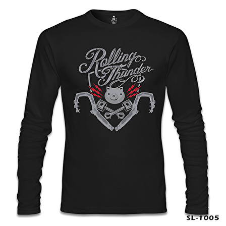 Rolling Thunder Siyah Erkek Sweatshirt