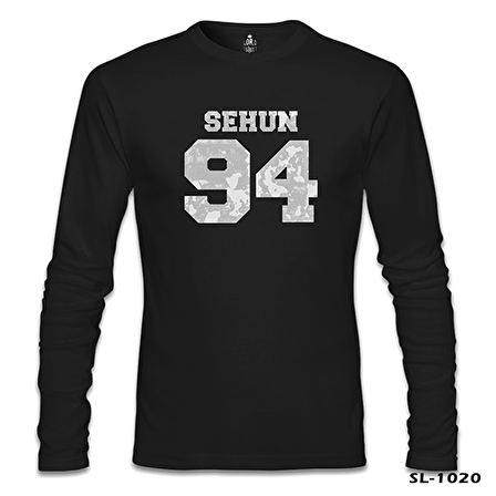 EXO - Sehun 94 Siyah Erkek Sweatshirt