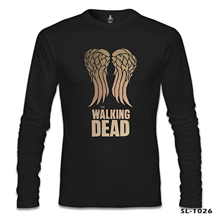 The Walking Dead - Wings Siyah Erkek Sweatshirt