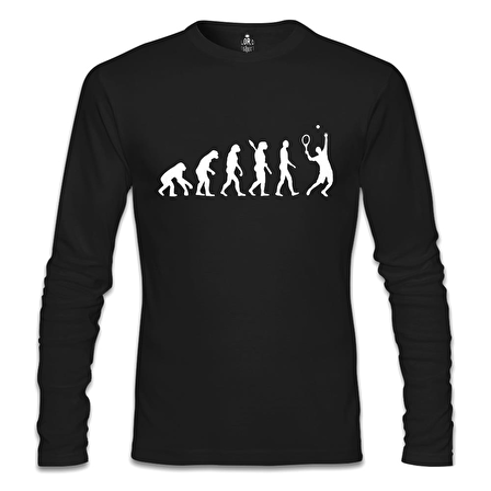 Tenis Player Evolution Siyah Erkek Sweatshirt