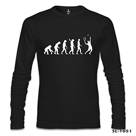 Tenis Player Evolution Siyah Erkek Sweatshirt