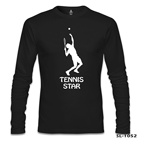 Tenis Star Siyah Erkek Sweatshirt