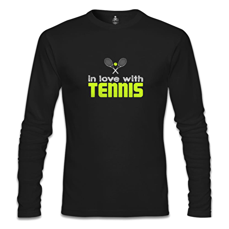 Tenis - In Love With Siyah Erkek Sweatshirt