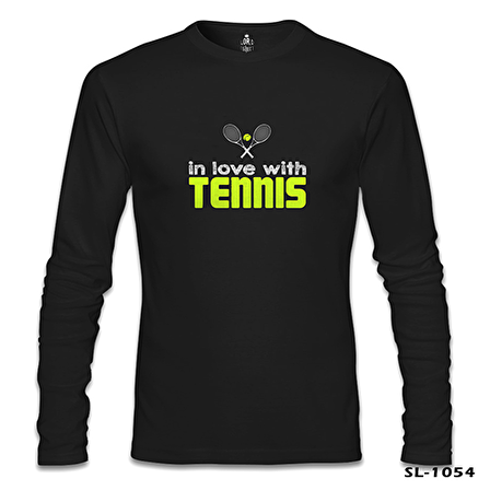 Tenis - In Love With Siyah Erkek Sweatshirt