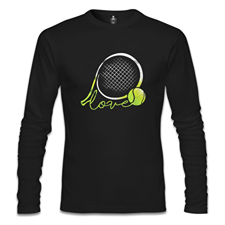 Tenis - Love the Ball Siyah Erkek Sweatshirt