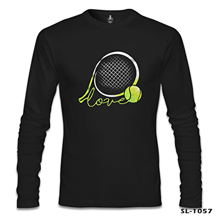 Tenis - Love the Ball Siyah Erkek Sweatshirt