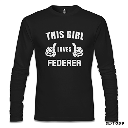 Tenis - Love Federer Siyah Erkek Sweatshirt