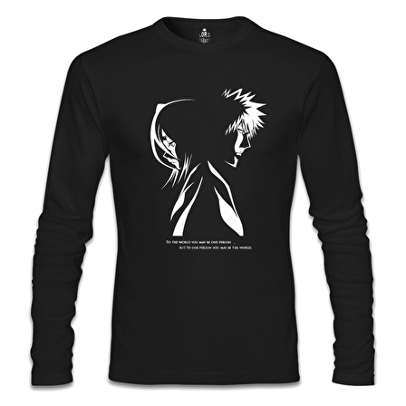 Bleach - The One  Siyah Erkek Sweatshirt