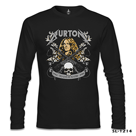 Cliff Burton - To Live Is To Die Siyah Erkek Sweatshirt
