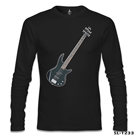 Gitar - Bass Siyah Erkek Sweatshirt