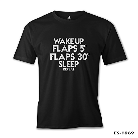 Uçuş - Flap Siyah Erkek Tshirt