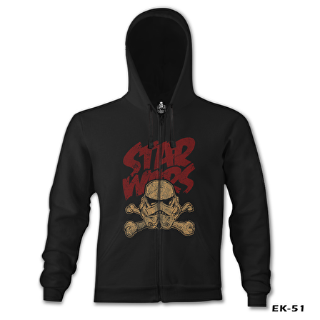 Star Wars - Stormtrooper Siyah Erkek Kapşonlu