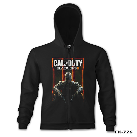 Call of Duty - Black Ops 3 Siyah Erkek Kapşonlu