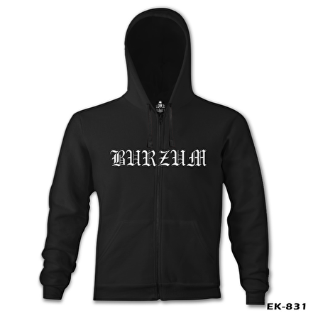 Burzum - Logo Siyah Erkek Kapşonlu