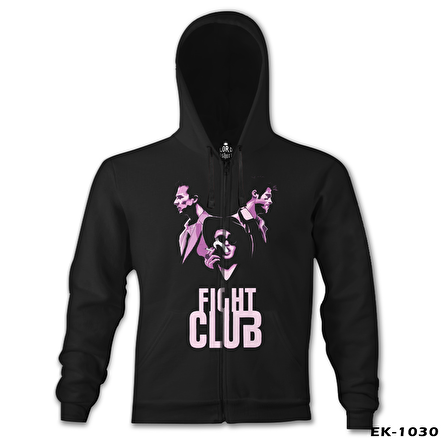 Fight Club - Smoky Siyah Erkek Kapşonlu