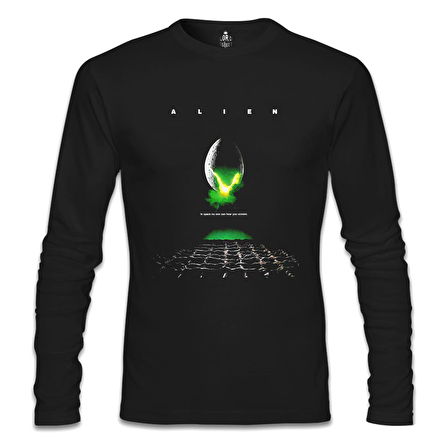 Alien - Scream Siyah Erkek Sweatshirt