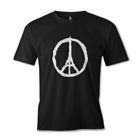 Paris - Peace Siyah Erkek Tshirt