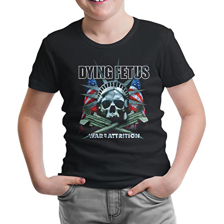 Dying Fetus - War of Attrition Siyah Çocuk Tshirt