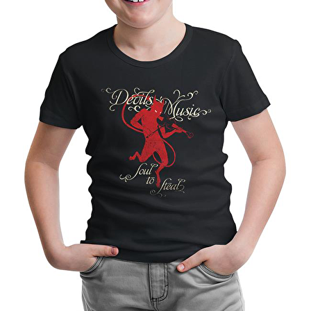 Devil Siyah Çocuk Tshirt