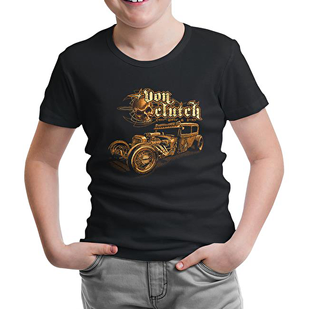 Old Car Siyah Çocuk Tshirt