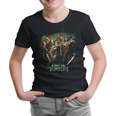Ninja Turtles Siyah Çocuk Tshirt