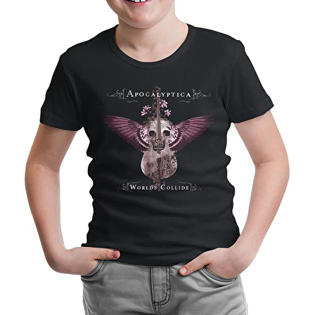 Apocalyptica - Worlds Collide Siyah Çocuk Tshirt