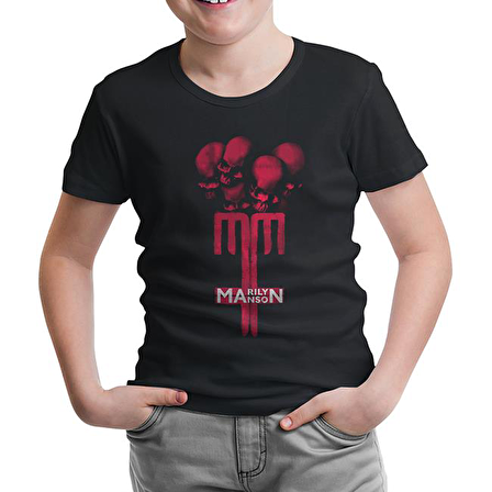 Marilyn Manson - MM Siyah Çocuk Tshirt