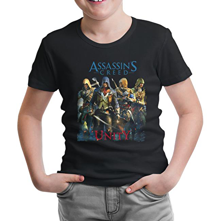 Assassin's Creed Unity 2 Siyah Çocuk Tshirt