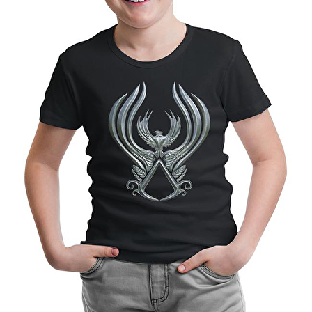 Assassin's Creed - Wings Siyah Çocuk Tshirt