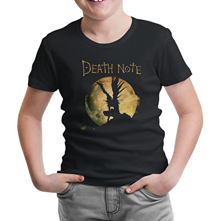 Death Note - Moon Siyah Çocuk Tshirt