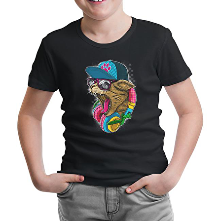 Catphone Müzik  Siyah Çocuk Tshirt