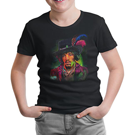 Jimi Hendrix Siyah Çocuk Tshirt