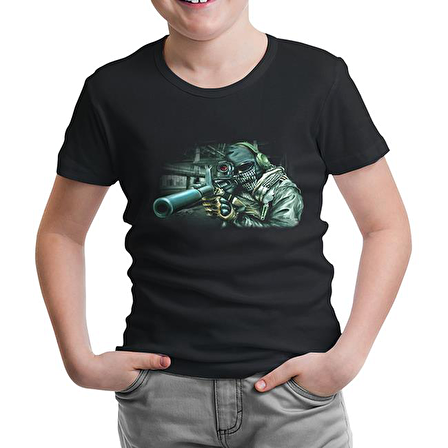 Call of Duty - Ghosts 2 Siyah Çocuk Tshirt