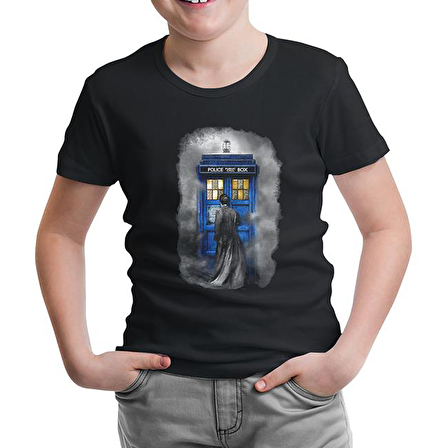 Doctor Who - Tardis Siyah Çocuk Tshirt