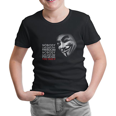 Vandetta - Freedom Siyah Çocuk Tshirt