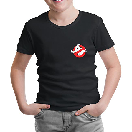 Ghost Busters Logo Siyah Çocuk Tshirt
