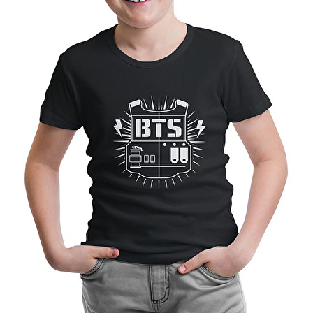 BTS Logo Siyah Çocuk Tshirt