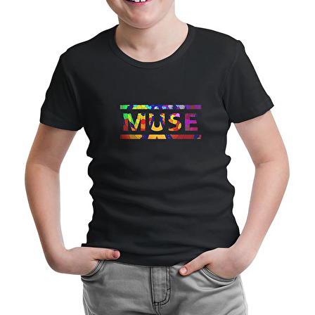 Muse - Cover Logo Siyah Çocuk Tshirt