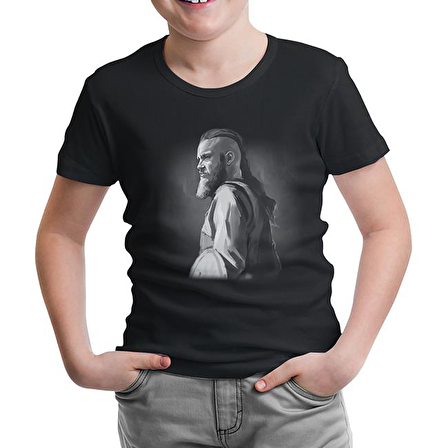 Vikings - Ragnar Siyah Çocuk Tshirt