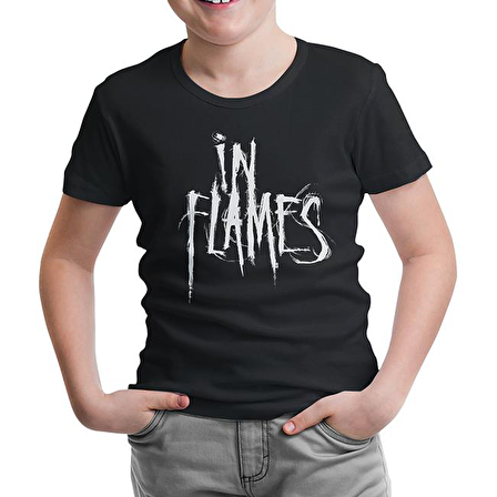 In Flames - Logo Siyah Çocuk Tshirt