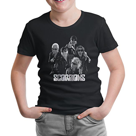 Scorpions - Group Siyah Çocuk Tshirt