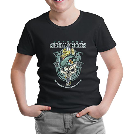 US Army - Special Forces Siyah Çocuk Tshirt