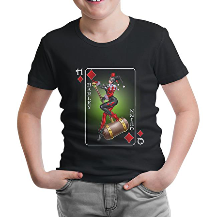 Harley Quinn - Sane Again Siyah Çocuk Tshirt