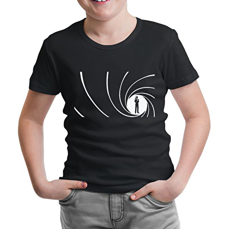 James Bond - Never Say Never Siyah Çocuk Tshirt