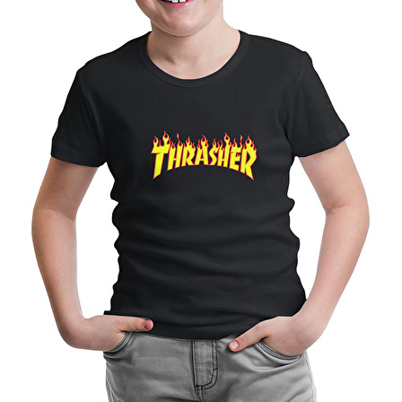 Thrasher Siyah Çocuk Tshirt