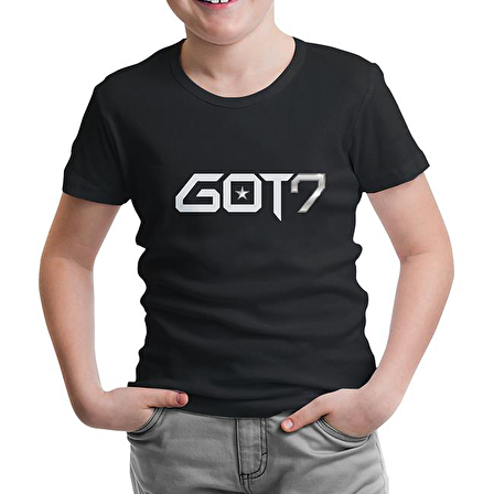 G.O.T7 - Logo Siyah Çocuk Tshirt