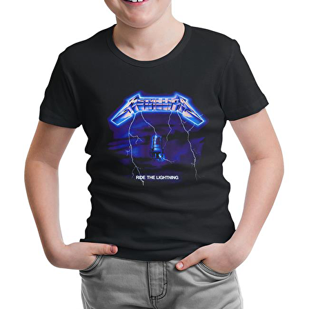 Metallica - Ride the Lightning Siyah Çocuk Tshirt