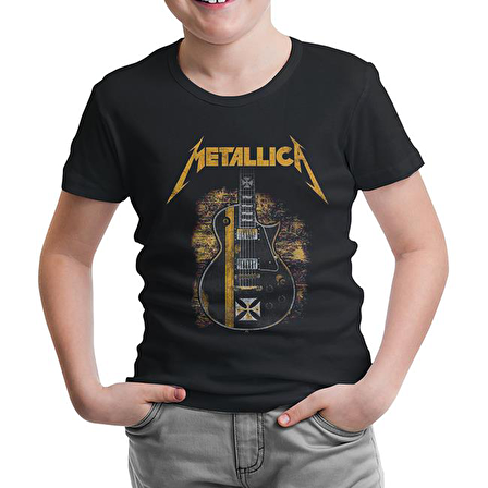 Metallica - Guitar in Sand Siyah Çocuk Tshirt