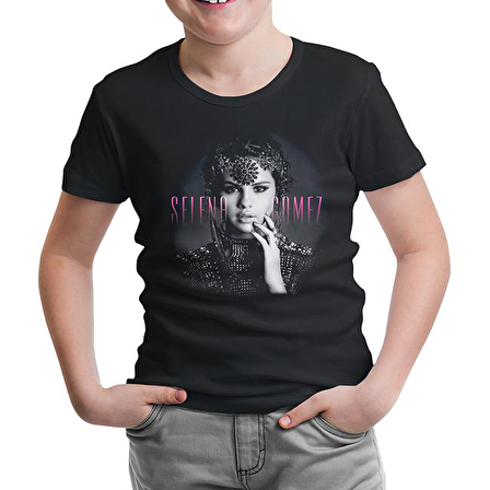 Selena Gomez - Stars Dance Siyah Çocuk Tshirt