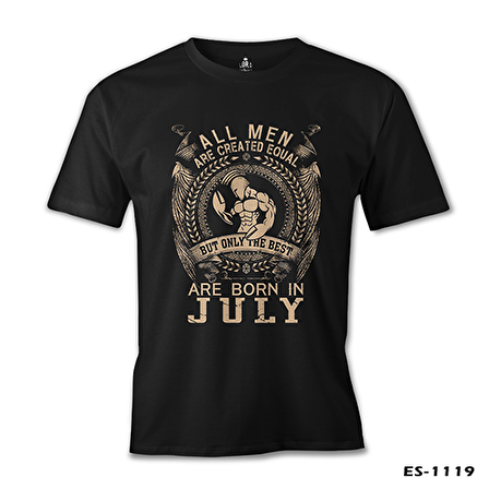 Burç Yengeç- Born in July Siyah Erkek Tshirt